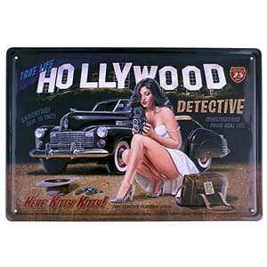 Tablă metalică retro Hollywood 30x20cm