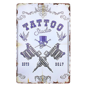 Tablă retro Tattoo Studio 20x30cm