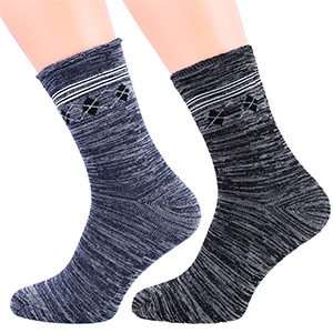 Set 2 șosete medicinale din bumbac pentru bărbați, Thermo, Frotir