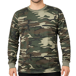 Tricou camuflaj cu mânecă lungă Woodland