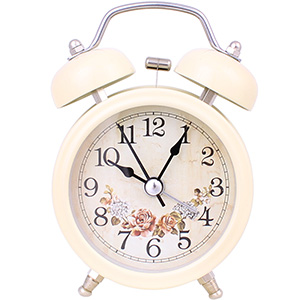 Ceas deșteptător retro Vintage bej 12 cm