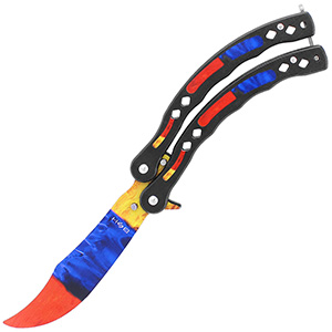 Cuțit tip fluture de antrenament Marble Fade