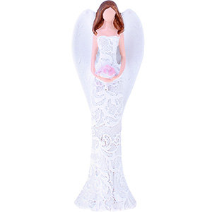 Figurină înger cu buchet 15 cm