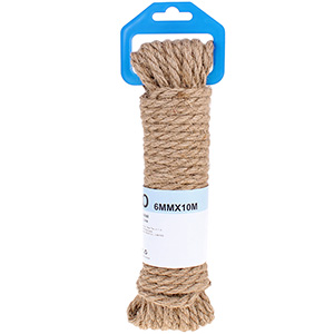 Frânghie din iută 6mm x 10m