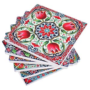 Suporturi pentru pahare Motiv popular 6 buc