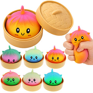 Squishy Dumplings Mystery Box gălușcă curcubeu 10cm