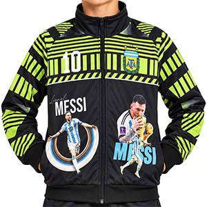 Hanorac de fotbal pentru copii Messi negru