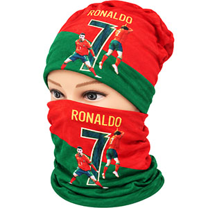 Căciulă de fotbal pentru copii cu guler tubular Ronaldo